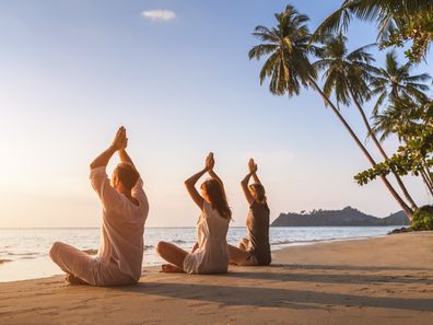 Yoga en la playa