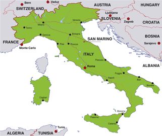Italia, mapa