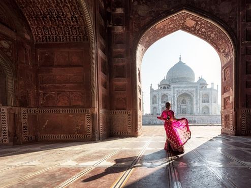 Vista del Taj Mahal.